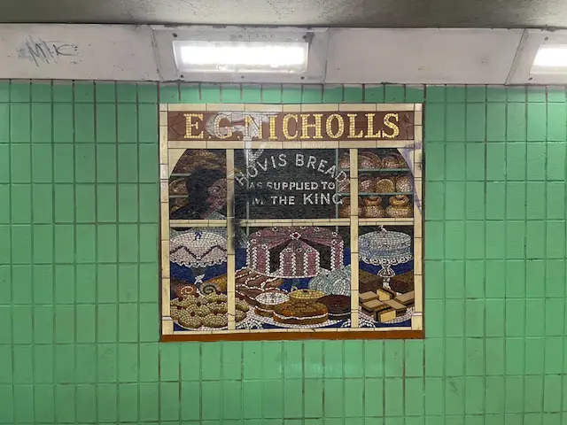 A mural at Old Green roundabout in Newport noting the area's breadmaking history